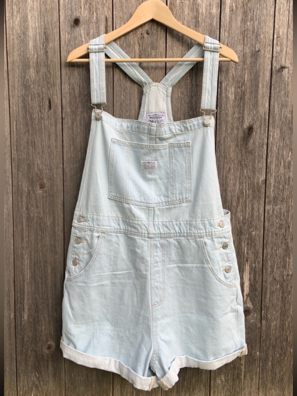Levi's NWT Shortalls Denim Short Overalls XL
